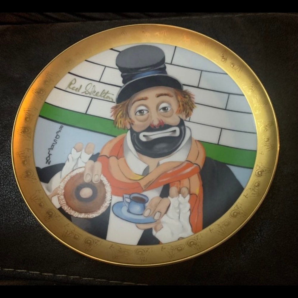 Red Skelton plate, The Donut Dunker Collector Plate